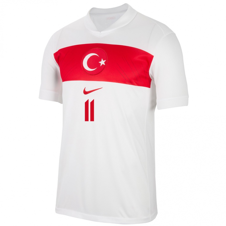 Men Football Turkey Yusuf Yazıcı #11 White Home Jersey 24-26 T-Shirt Uk