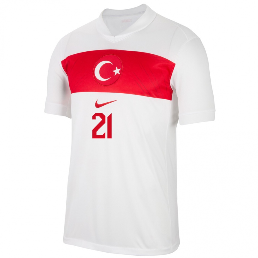 Men Football Turkey Barış Alper Yılmaz #21 White Home Jersey 24-26 T-Shirt Uk