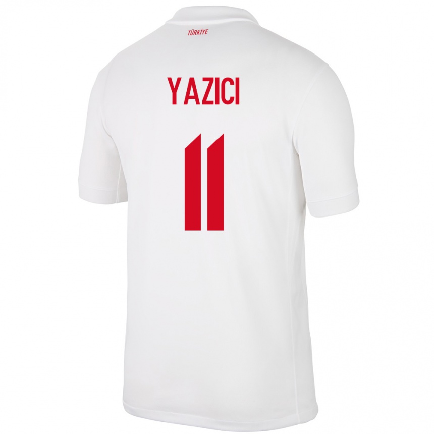 Men Football Turkey Yusuf Yazıcı #11 White Home Jersey 24-26 T-Shirt Uk