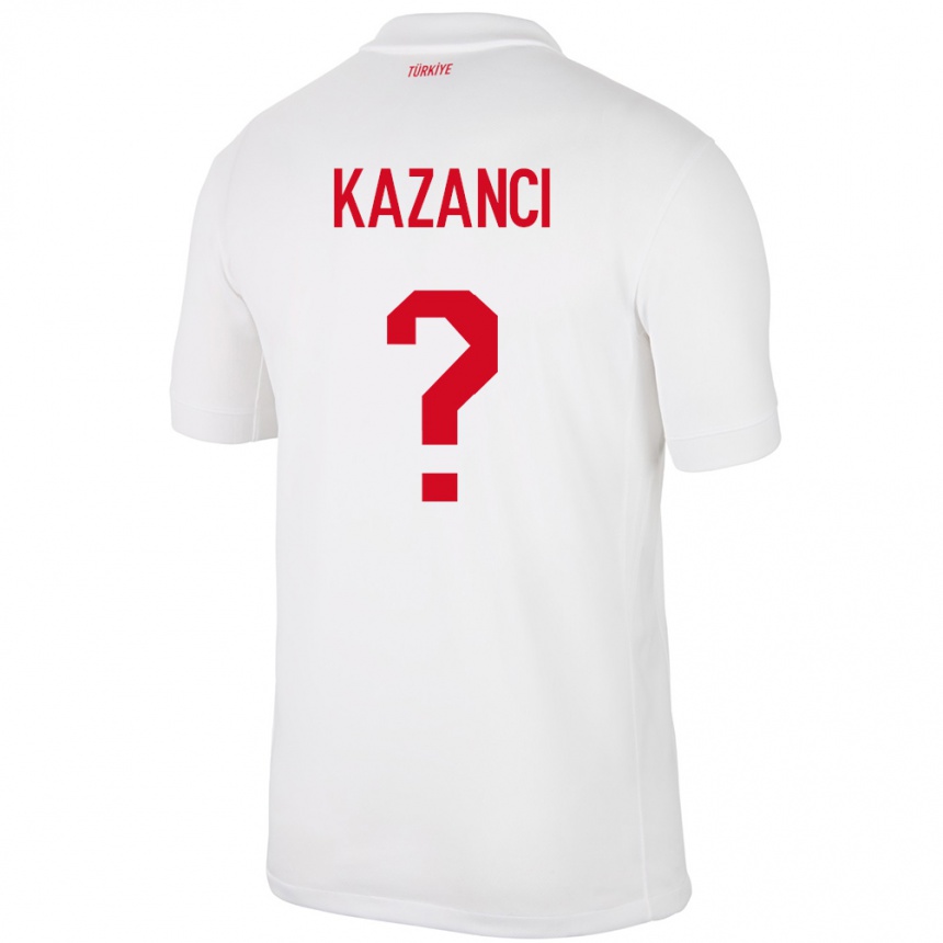 Men Football Turkey Şant Kazancı #0 White Home Jersey 24-26 T-Shirt Uk