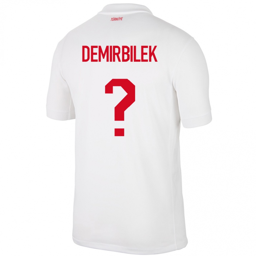 Men Football Turkey Ali Demirbilek #0 White Home Jersey 24-26 T-Shirt Uk