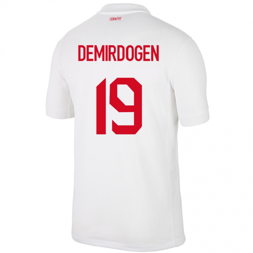 Men Football Turkey Neslihan Demirdögen #19 White Home Jersey 24-26 T-Shirt Uk