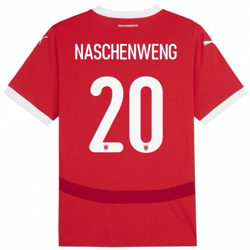 Men Football Austria Katharina Naschenweng #20 Red Home Jersey 24-26 T-Shirt Uk