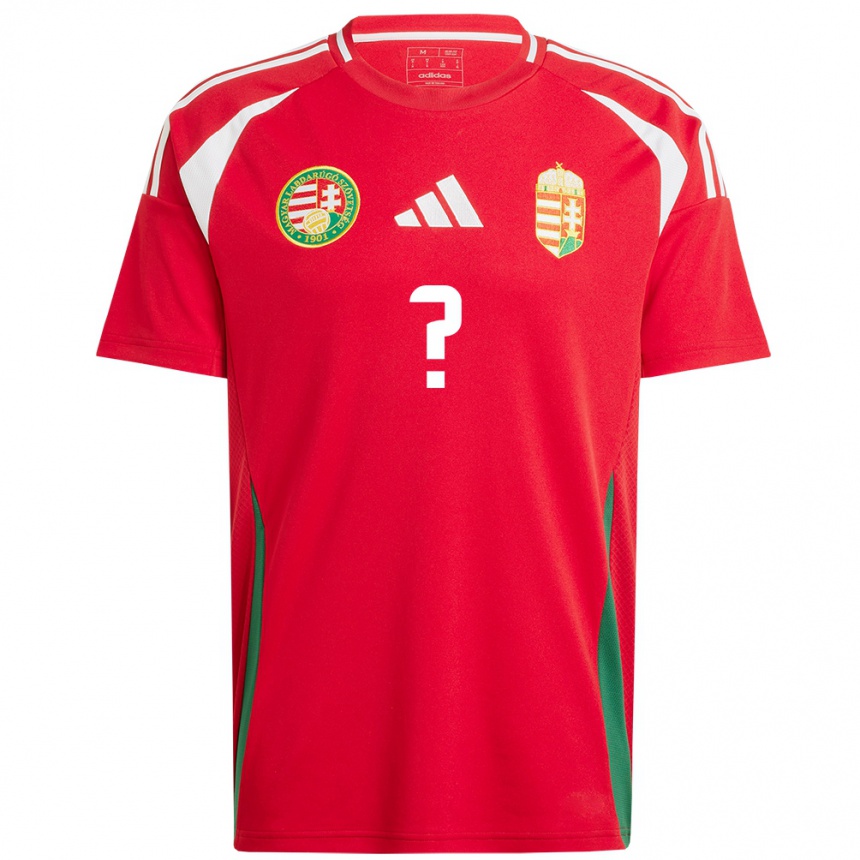 Men Football Hungary Your Name #0 Red Home Jersey 24-26 T-Shirt Uk