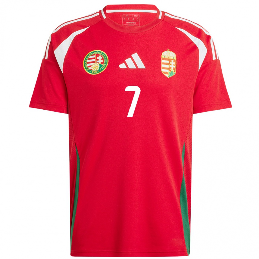 Men Football Hungary Fanni Nagy #7 Red Home Jersey 24-26 T-Shirt Uk