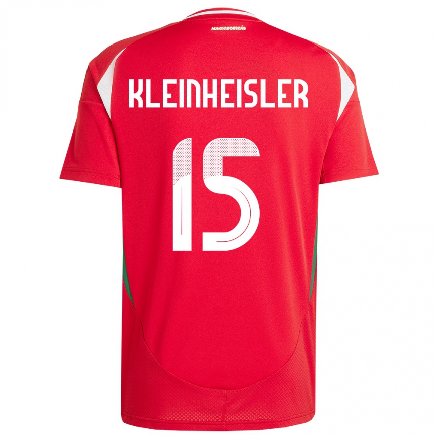 Men Football Hungary László Kleinheisler #15 Red Home Jersey 24-26 T-Shirt Uk