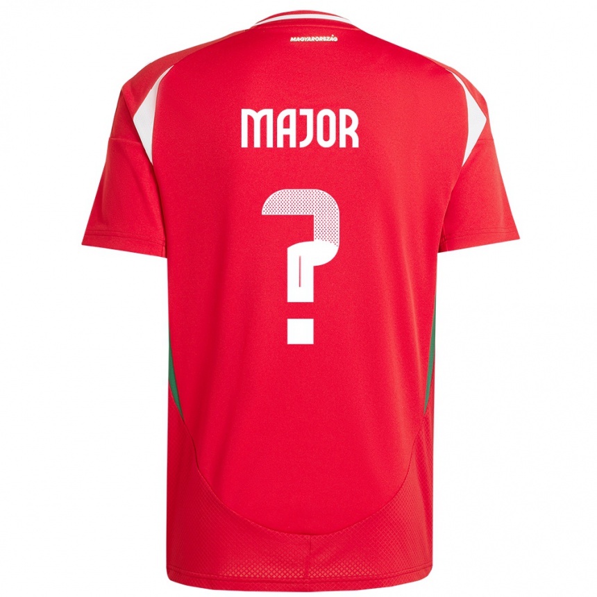 Men Football Hungary Marcell Major #0 Red Home Jersey 24-26 T-Shirt Uk