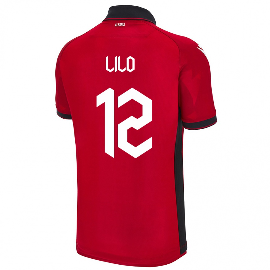 Men Football Albania Klidman Lilo #12 Red Home Jersey 24-26 T-Shirt Uk