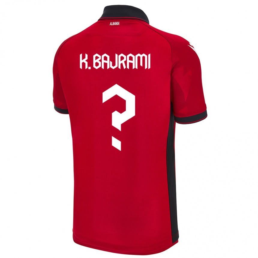 Men Football Albania Klevi Bajrami #0 Red Home Jersey 24-26 T-Shirt Uk