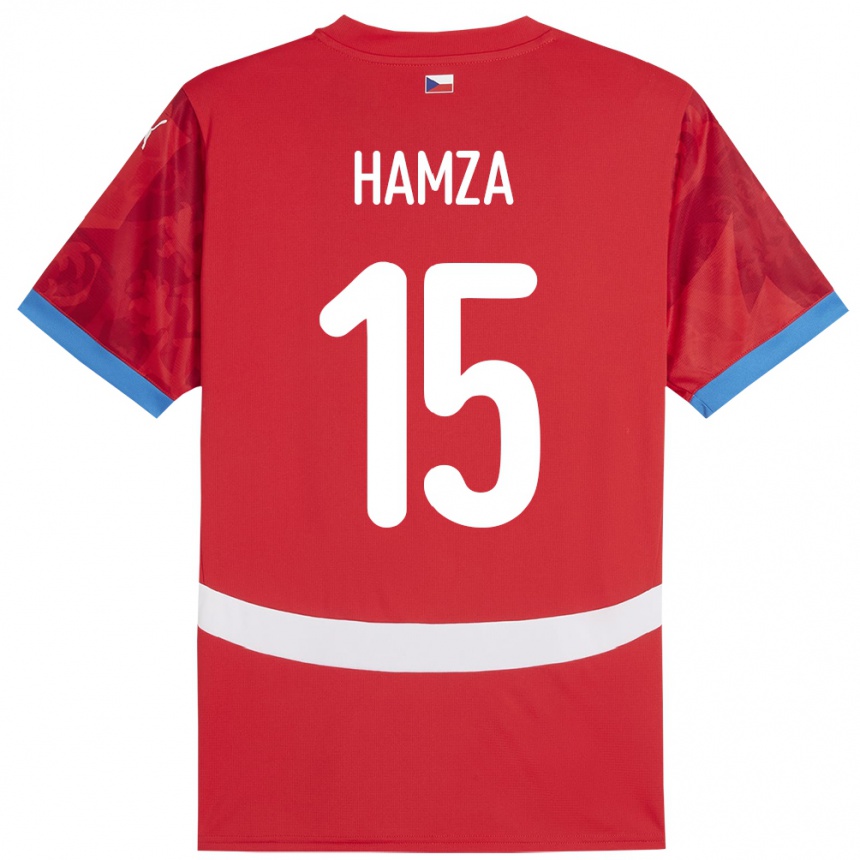 Men Football Czech Republic Jiri Hamza #15 Red Home Jersey 24-26 T-Shirt Uk