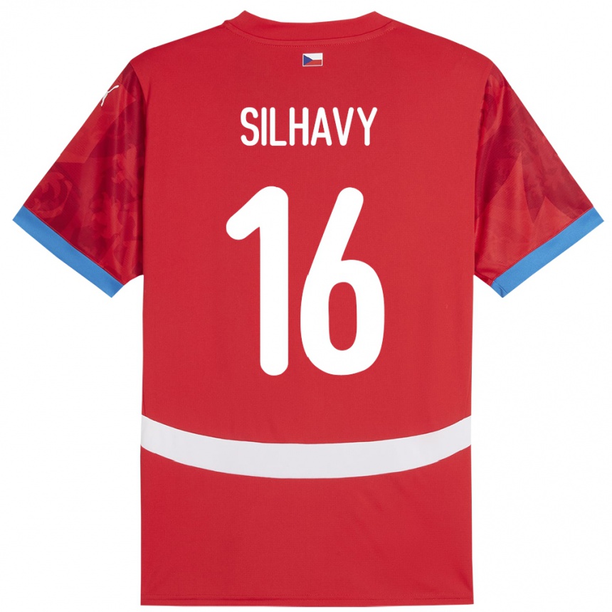 Men Football Czech Republic Matyas Silhavy #16 Red Home Jersey 24-26 T-Shirt Uk