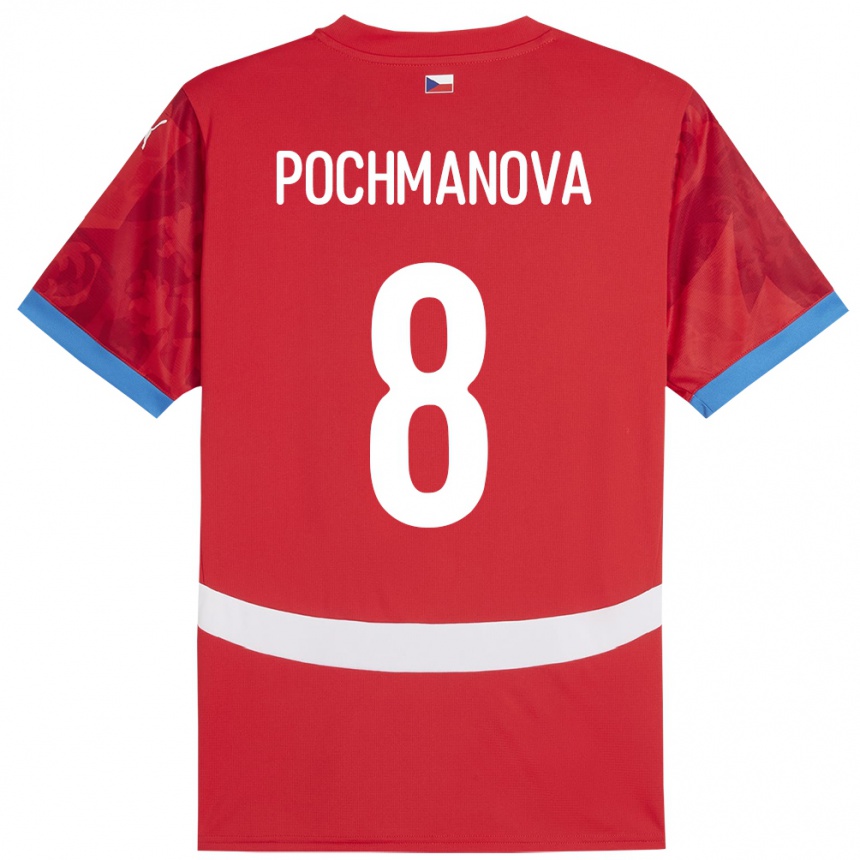 Men Football Czech Republic Aneta Pochmanová #8 Red Home Jersey 24-26 T-Shirt Uk