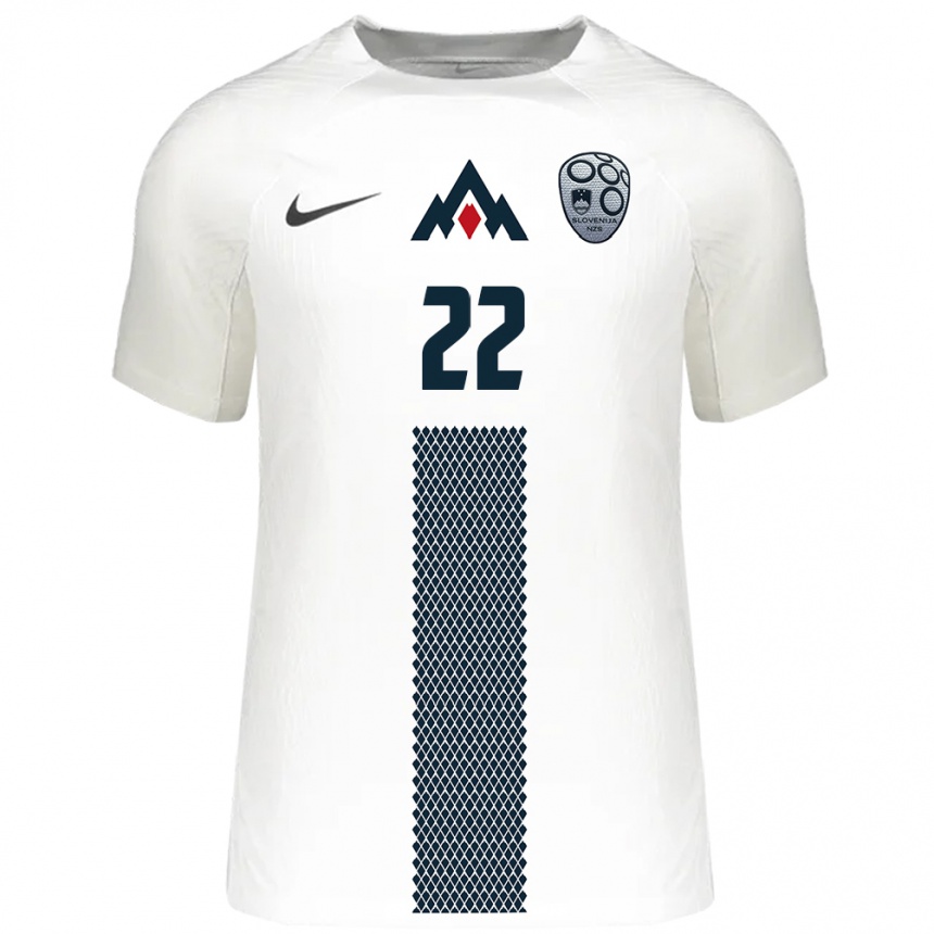 Men Football Slovenia Tilen Golic #22 White Home Jersey 24-26 T-Shirt Uk