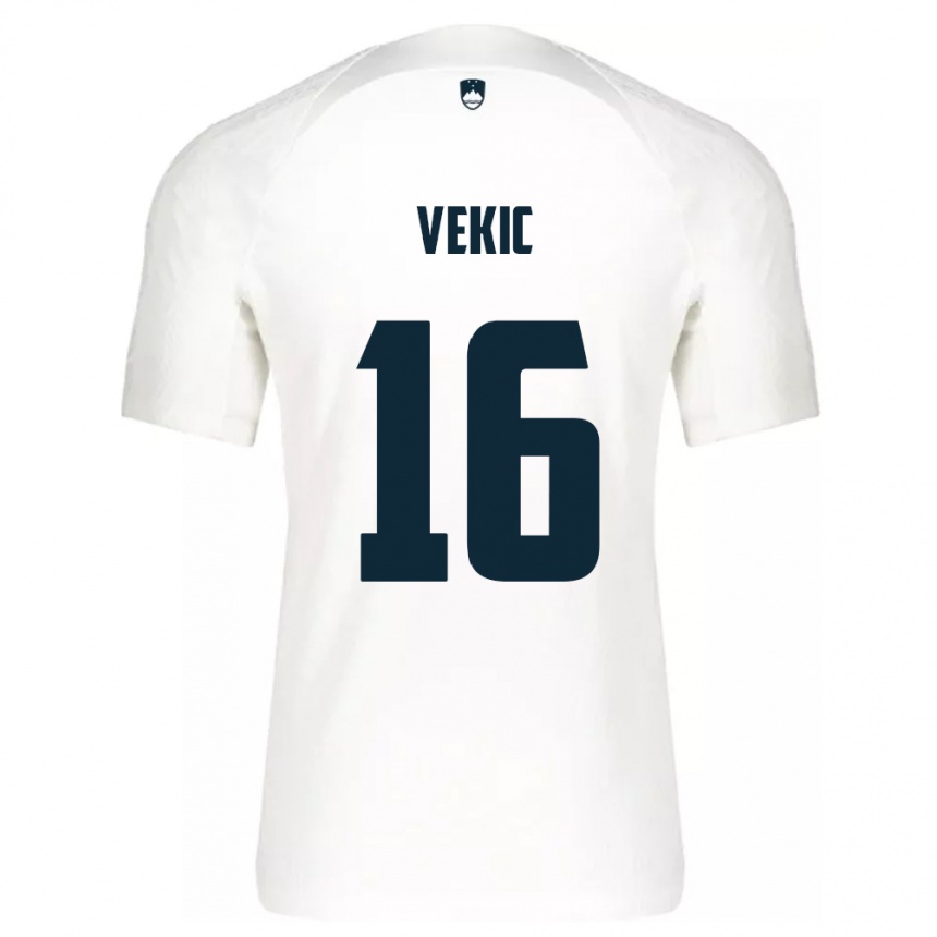 Men Football Slovenia Igor Vekic #16 White Home Jersey 24-26 T-Shirt Uk