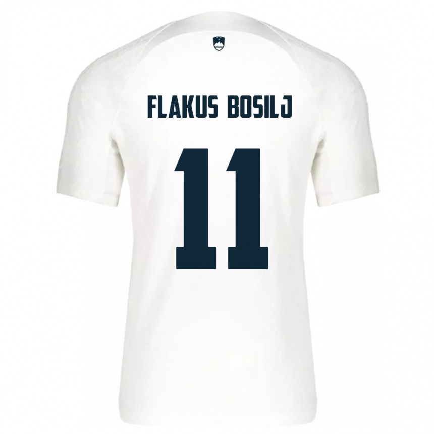 Men Football Slovenia David Flakus Bosilj #11 White Home Jersey 24-26 T-Shirt Uk