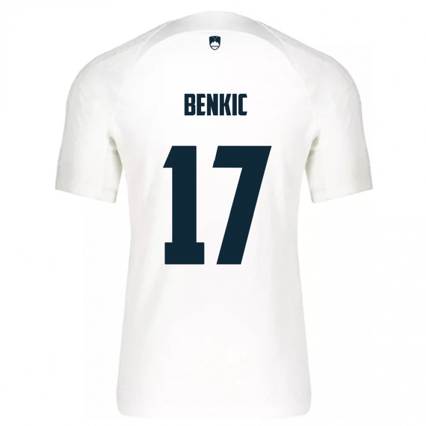 Men Football Slovenia Kevin Benkic #17 White Home Jersey 24-26 T-Shirt Uk