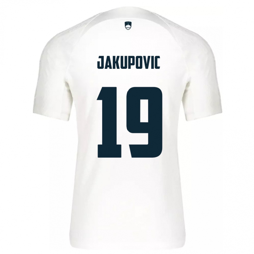 Men Football Slovenia Aldin Jakupovic #19 White Home Jersey 24-26 T-Shirt Uk