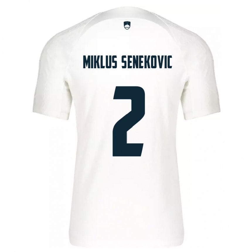 Men Football Slovenia Gal Miklus Senekovic #2 White Home Jersey 24-26 T-Shirt Uk