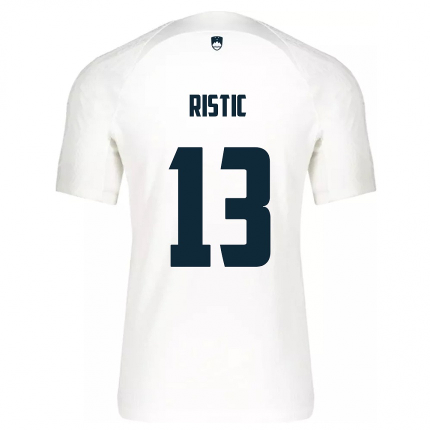 Men Football Slovenia Aleks Ristic #13 White Home Jersey 24-26 T-Shirt Uk