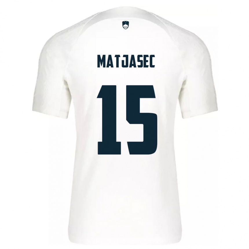 Men Football Slovenia Miha Matjasec #15 White Home Jersey 24-26 T-Shirt Uk