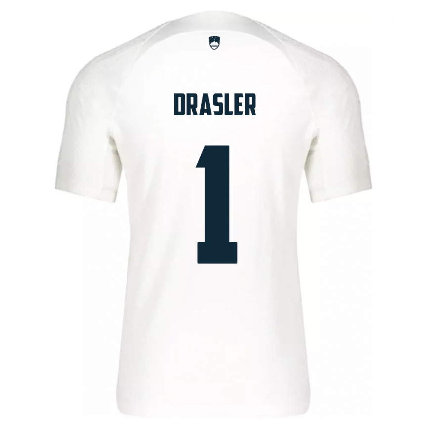 Men Football Slovenia Iztok Drasler #1 White Home Jersey 24-26 T-Shirt Uk