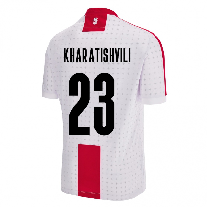 Men Football Georgia Luka Kharatishvili #23 White Home Jersey 24-26 T-Shirt Uk