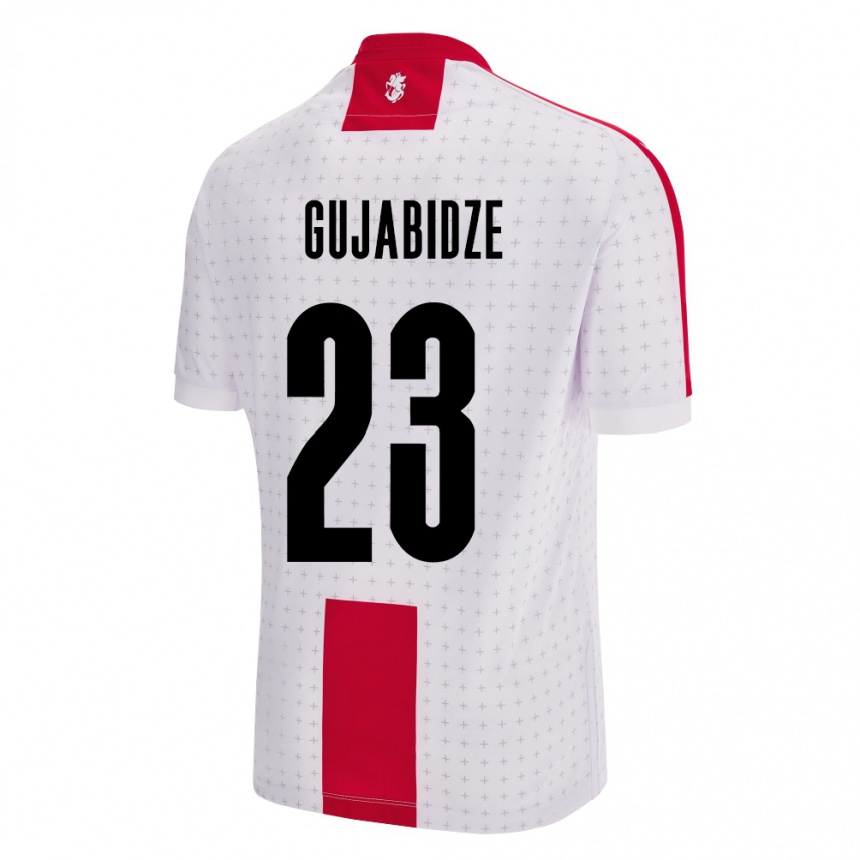 Men Football Georgia Nino Gujabidze #23 White Home Jersey 24-26 T-Shirt Uk