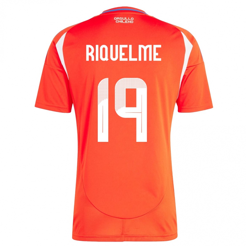 Men Football Chile Benjamín Riquelme #19 Red Home Jersey 24-26 T-Shirt Uk