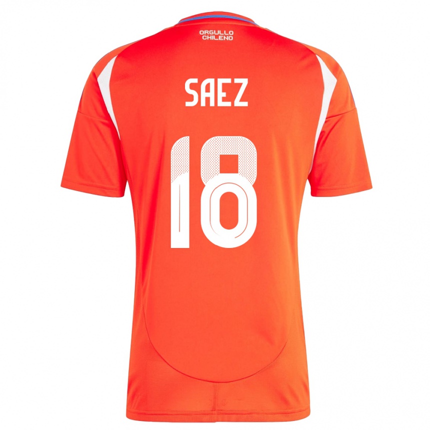 Men Football Chile Camila Sáez #18 Red Home Jersey 24-26 T-Shirt Uk