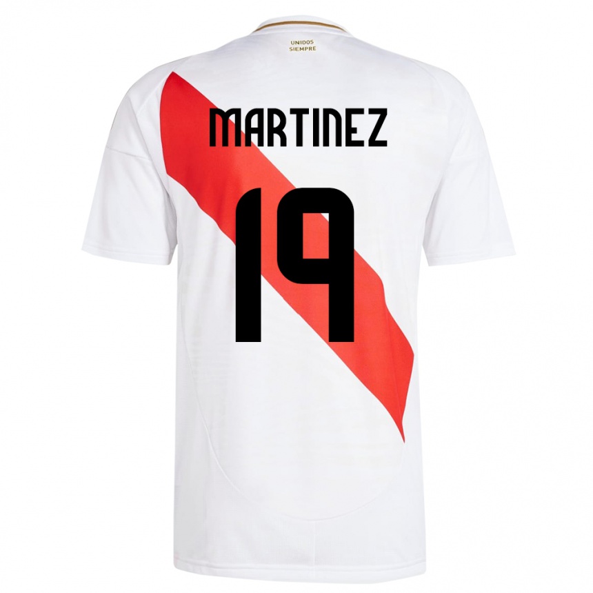 Men Football Peru Nahomi Martínez #19 White Home Jersey 24-26 T-Shirt Uk