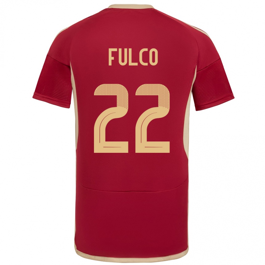 Men Football Venezuela Pedro Fulco #22 Burgundy Home Jersey 24-26 T-Shirt Uk