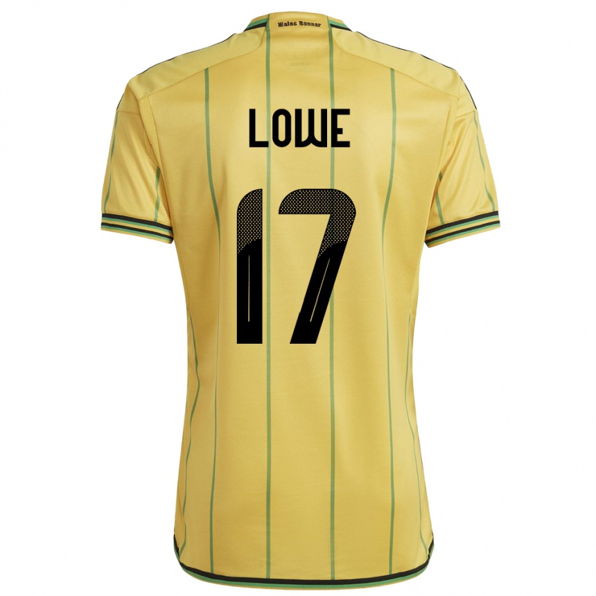 Men Football Jamaica Damion Lowe #17 Yellow Home Jersey 24-26 T-Shirt Uk