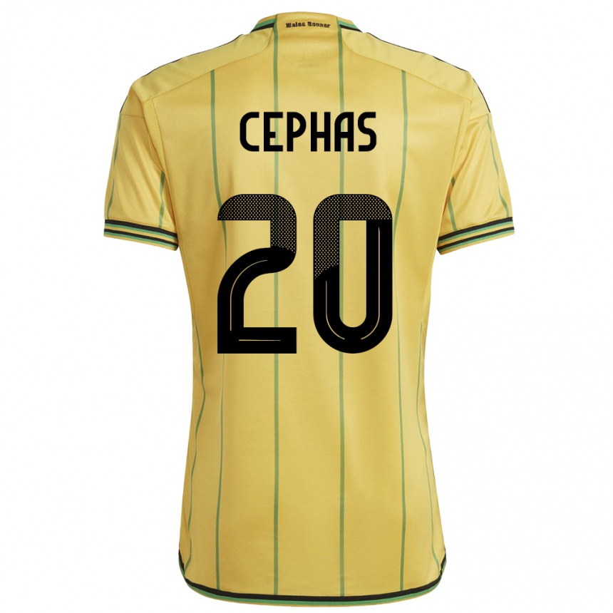 Men Football Jamaica Renaldo Cephas #20 Yellow Home Jersey 24-26 T-Shirt Uk