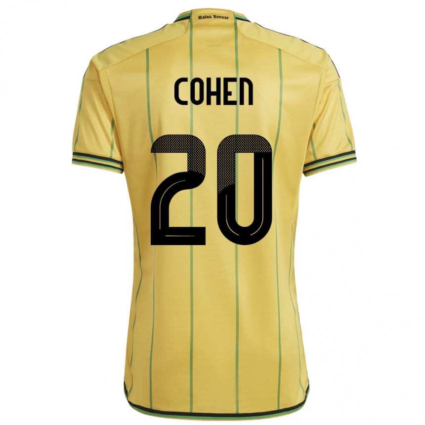 Men Football Jamaica Dunsting Cohen #20 Yellow Home Jersey 24-26 T-Shirt Uk