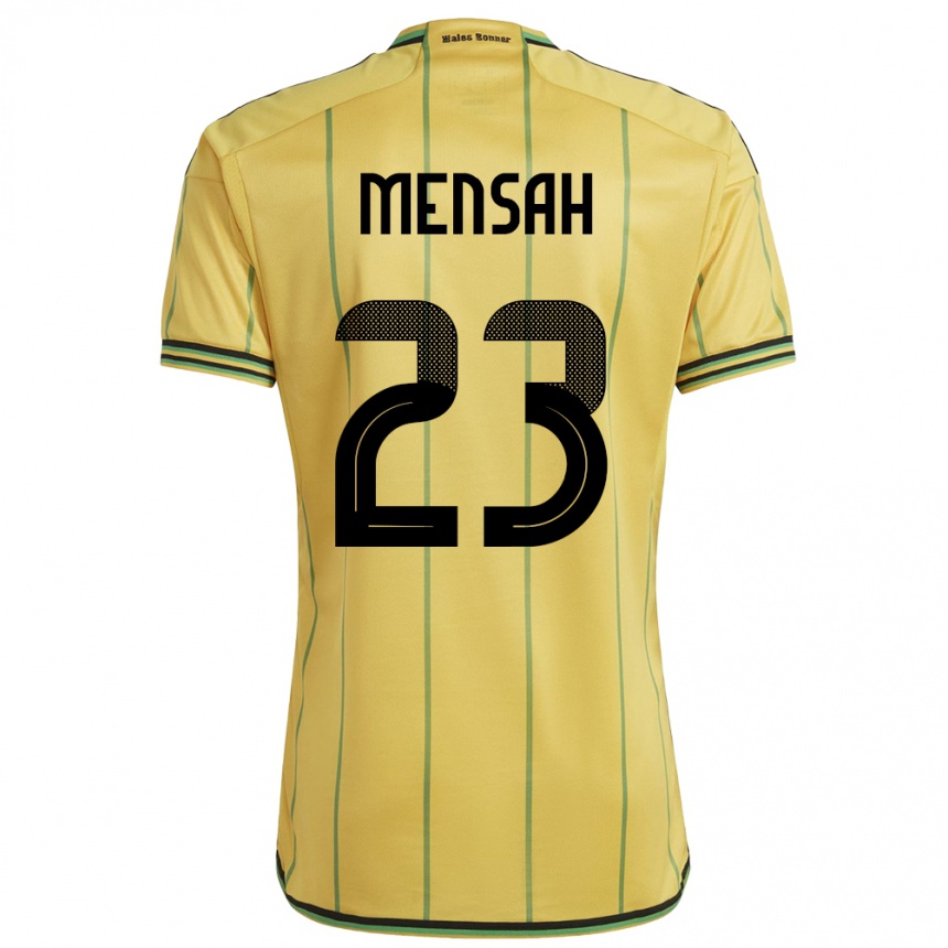 Men Football Jamaica Serena Mensah #23 Yellow Home Jersey 24-26 T-Shirt Uk