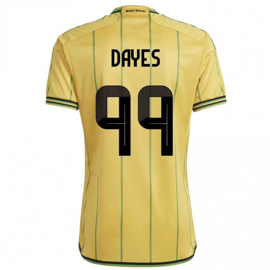 Men Football Jamaica Malikae Dayes #99 Yellow Home Jersey 24-26 T-Shirt Uk