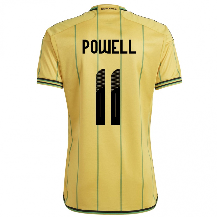 Men Football Jamaica Destiny Powell #11 Yellow Home Jersey 24-26 T-Shirt Uk