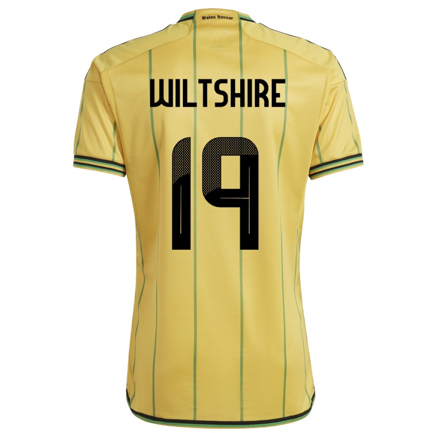 Men Football Jamaica Tiernny Wiltshire #19 Yellow Home Jersey 24-26 T-Shirt Uk