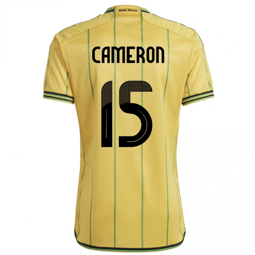 Men Football Jamaica Tiffany Cameron #15 Yellow Home Jersey 24-26 T-Shirt Uk