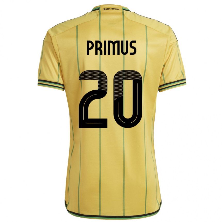 Men Football Jamaica Atlanta Primus #20 Yellow Home Jersey 24-26 T-Shirt Uk