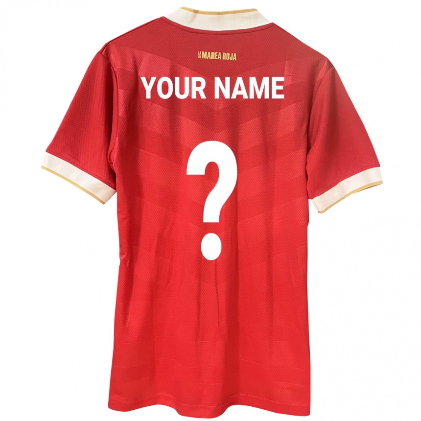 Men Football Panama Your Name #0 Red Home Jersey 24-26 T-Shirt Uk