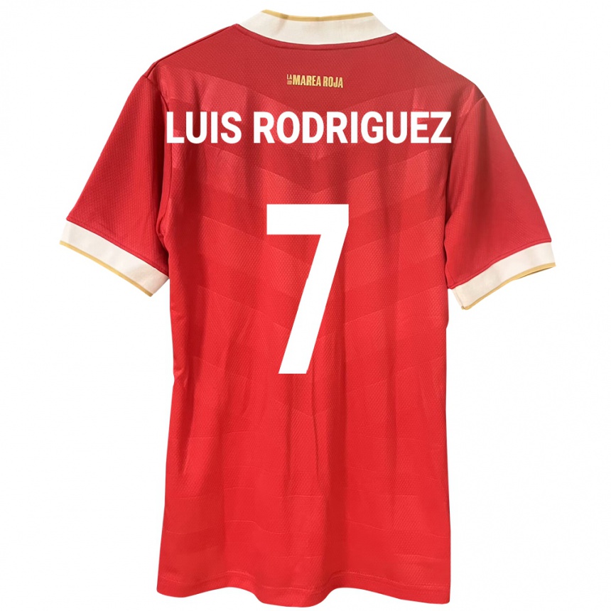 Men Football Panama José Luis Rodríguez #7 Red Home Jersey 24-26 T-Shirt Uk