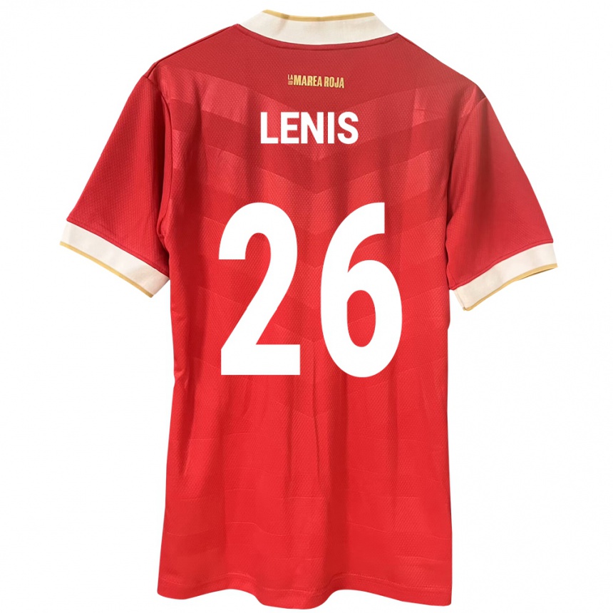 Men Football Panama Kahiser Lenis #26 Red Home Jersey 24-26 T-Shirt Uk