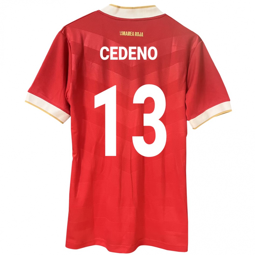 Men Football Panama Edward Cedeño #13 Red Home Jersey 24-26 T-Shirt Uk