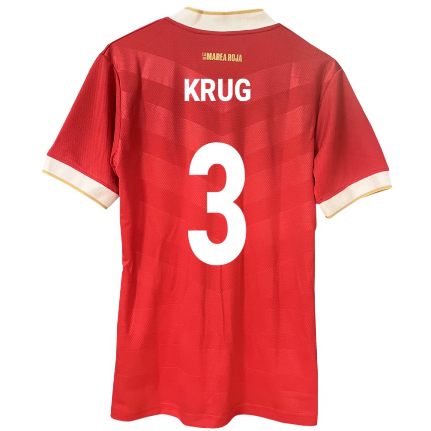 Men Football Panama Martín Krug #3 Red Home Jersey 24-26 T-Shirt Uk