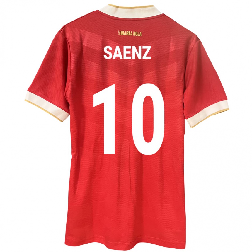 Men Football Panama Gloria Sáenz #10 Red Home Jersey 24-26 T-Shirt Uk