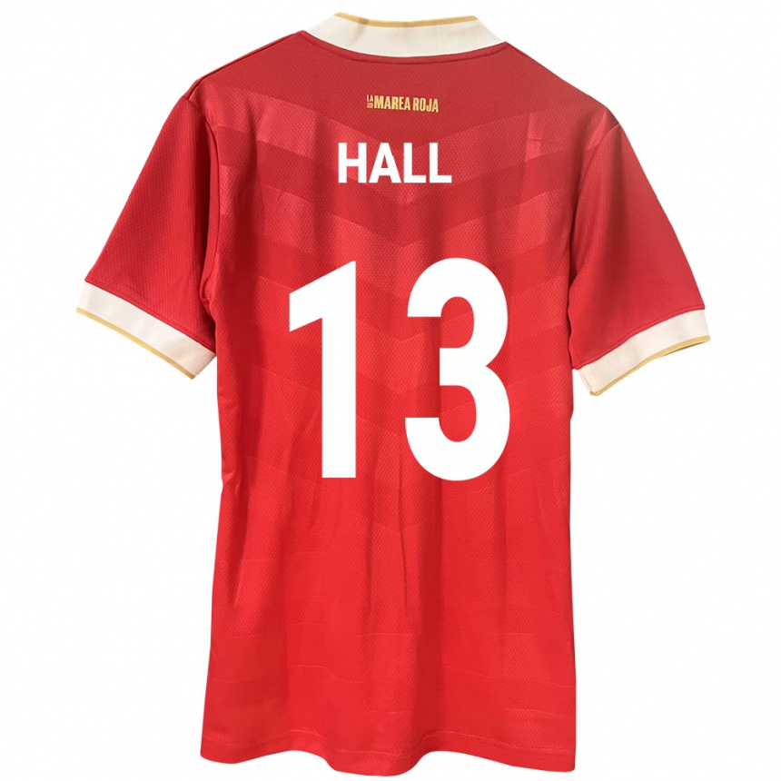 Men Football Panama Gianna Hall #13 Red Home Jersey 24-26 T-Shirt Uk