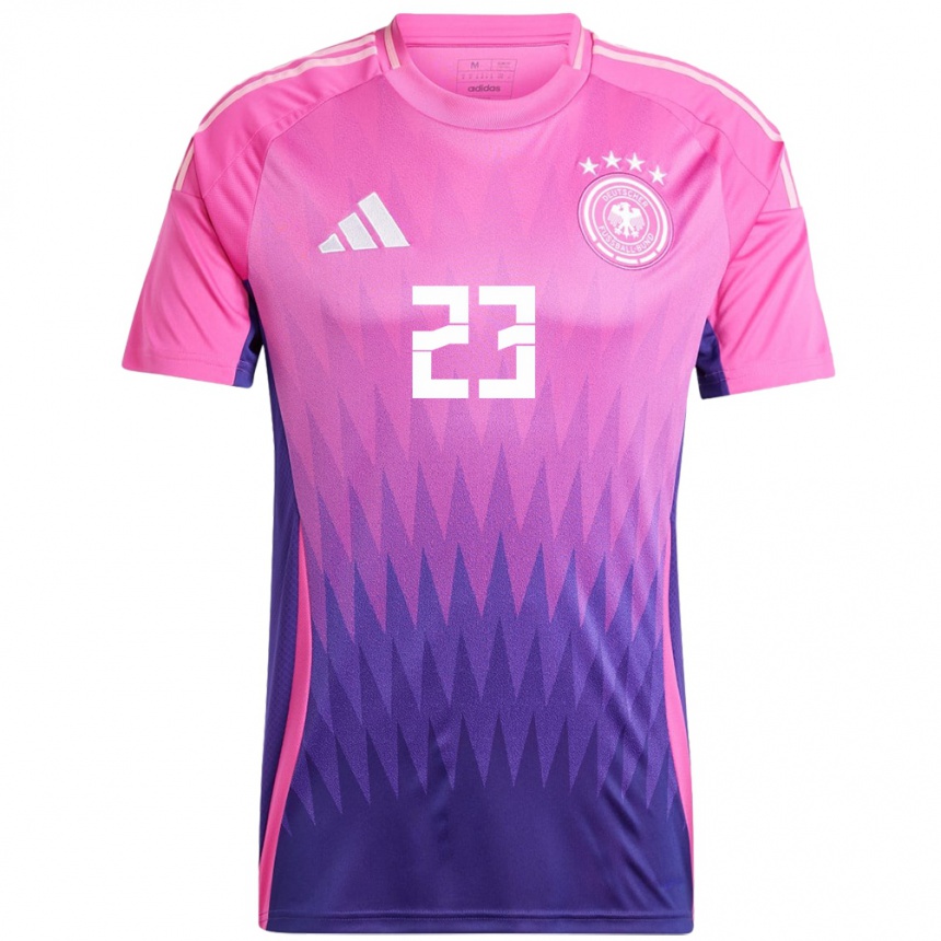 Men Football Germany Noah Atubolu #23 Pink Purple Away Jersey 24-26 T-Shirt Uk