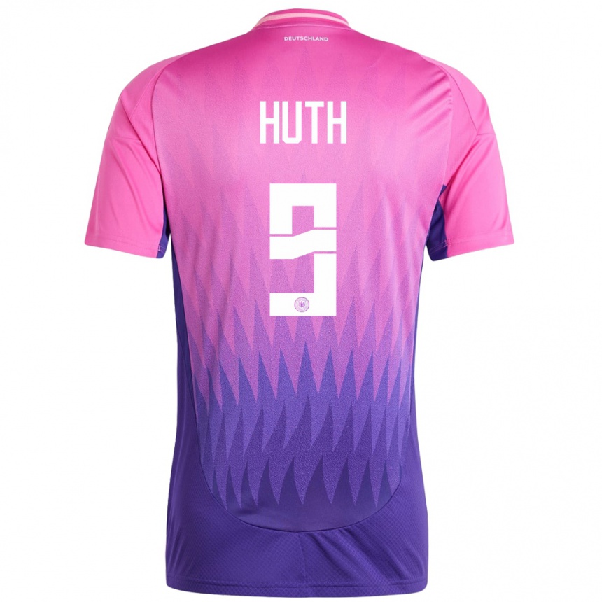 Men Football Germany Svenja Huth #9 Pink Purple Away Jersey 24-26 T-Shirt Uk