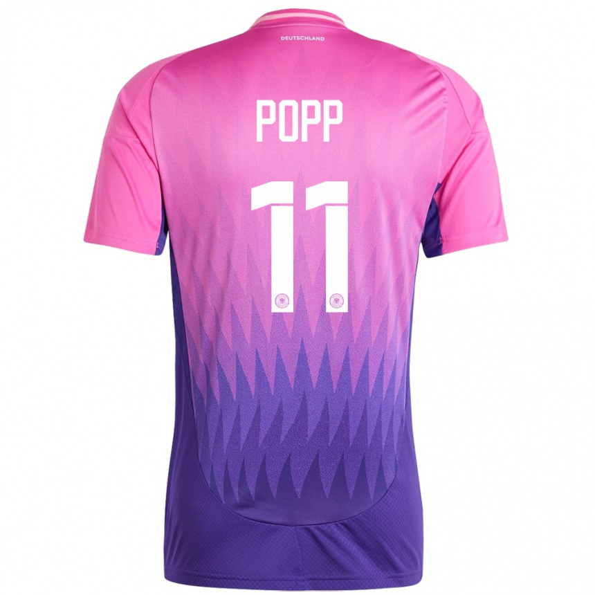 Men Football Germany Alexandra Popp #11 Pink Purple Away Jersey 24-26 T-Shirt Uk